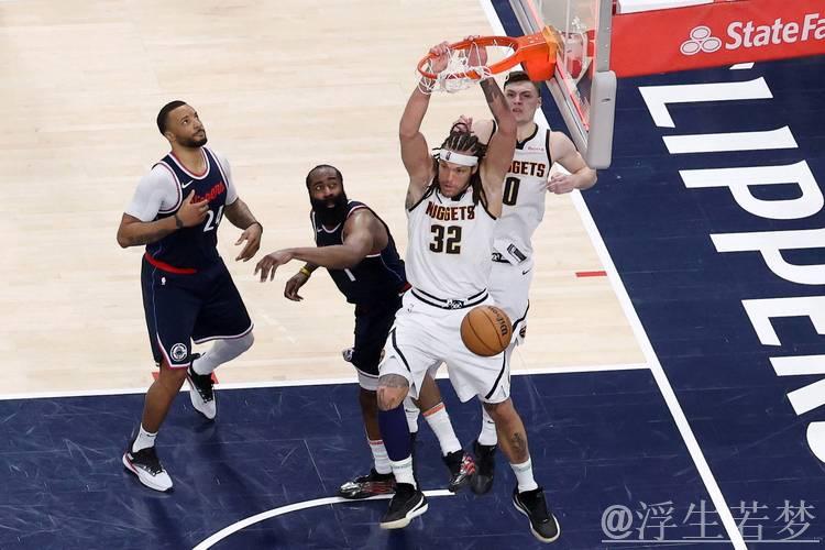 季后赛5月4日：掘金对阵快船 戈登精彩表现